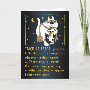 Carte de voeux Halloween ou de traitement