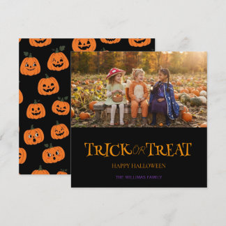 Carte de vœux Halloween personnalisée avec photo |