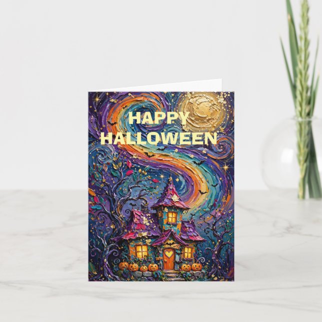 Carte de vœux Halloween pliée (Devant)