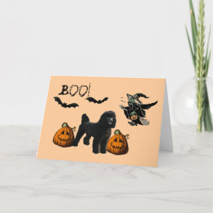 Carte de voeux Halloween Poodle