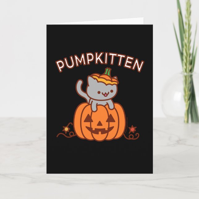 Carte de voeux Halloween : PUMPKITTEN Cat (Devant)