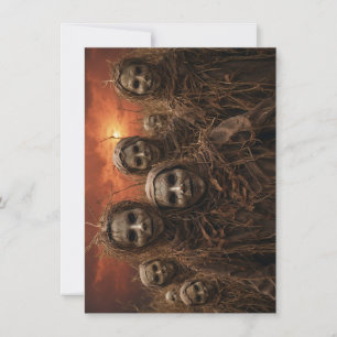 Carte de voeux Halloween Scarecrow