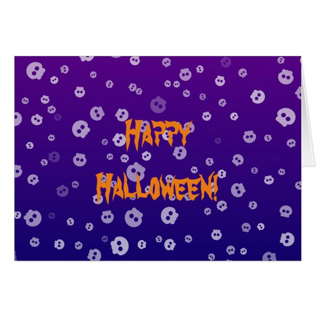 Carte de voeux Halloween Skuls (Devant horizontal)