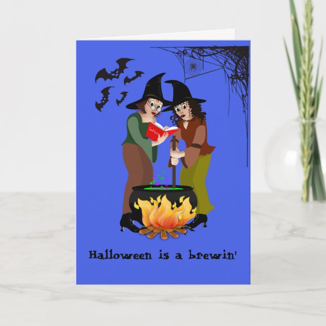 Carte de voeux - Halloween, Somethings Brewin' (Devant)