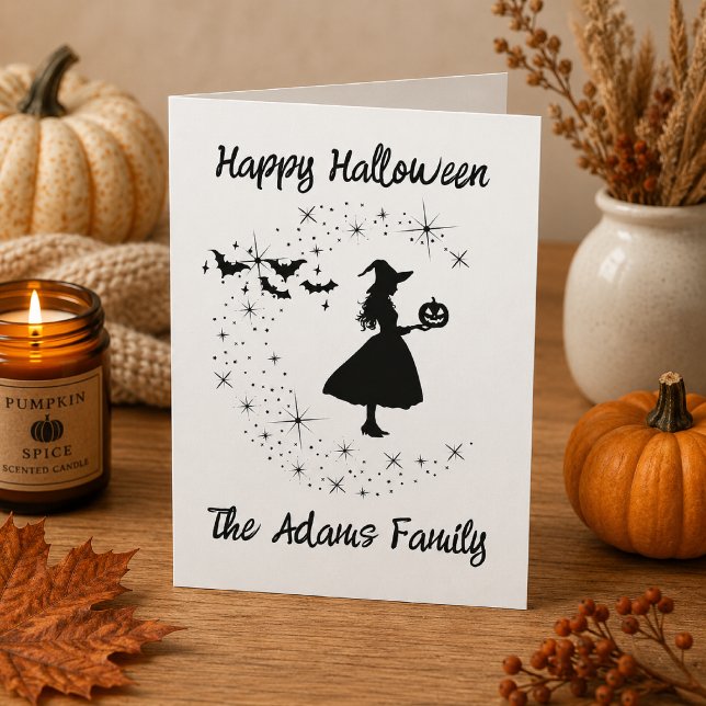 Carte de vœux Halloween sorcière (Créateur téléchargé)