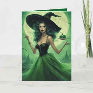Carte de vœux Halloween sous la malédiction de la 