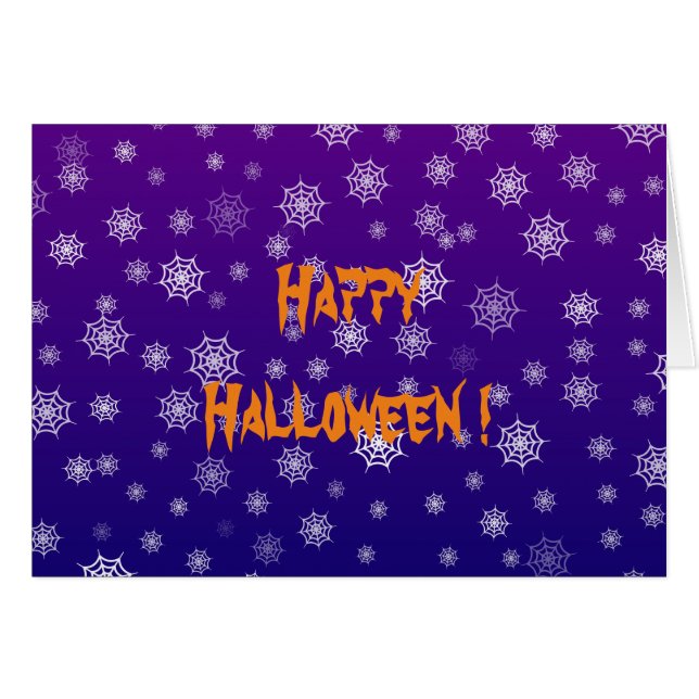 Carte de voeux Halloween Spider Web (Devant horizontal)