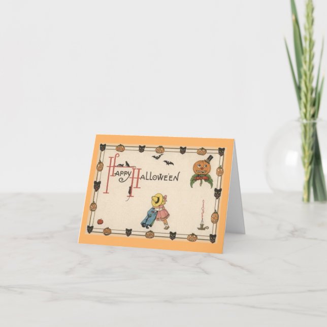 Carte de voeux Halloween vintage (Devant)