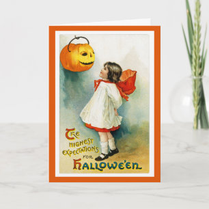Carte de voeux Halloween vintage