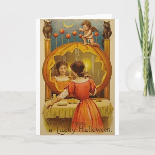 Carte de voeux Halloween vintage (Devant)