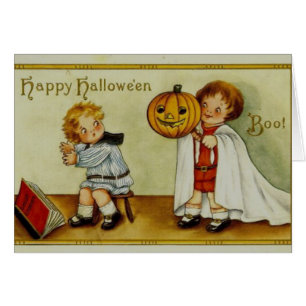 Carte de voeux Halloween vintage