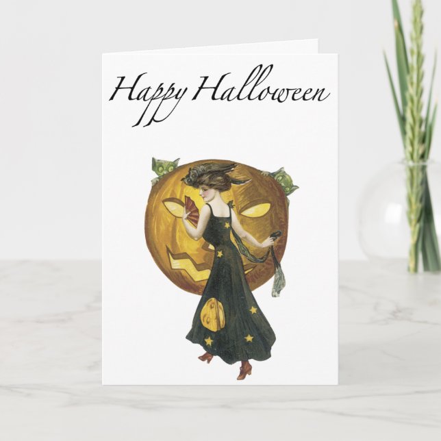 Carte de voeux Halloween vintage (Devant)