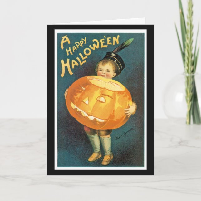 Carte de voeux Halloween vintage (Devant)