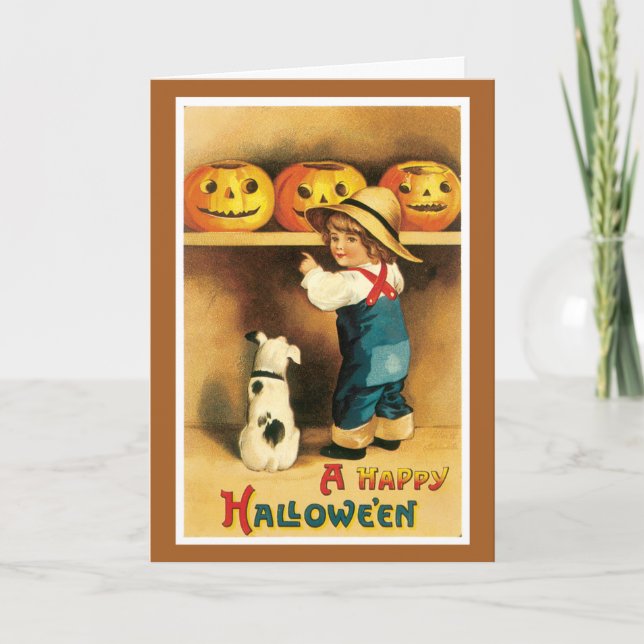 Carte de voeux Halloween vintage (Devant)