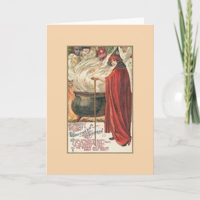 Carte de voeux Halloween vintage (Devant)