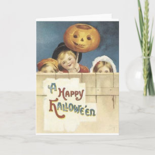 Carte de voeux Halloween vintage