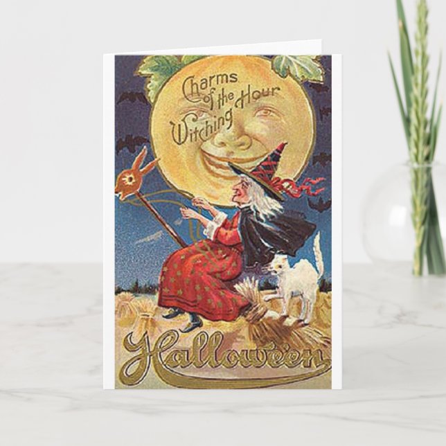 Carte de voeux Halloween vintage (Devant)