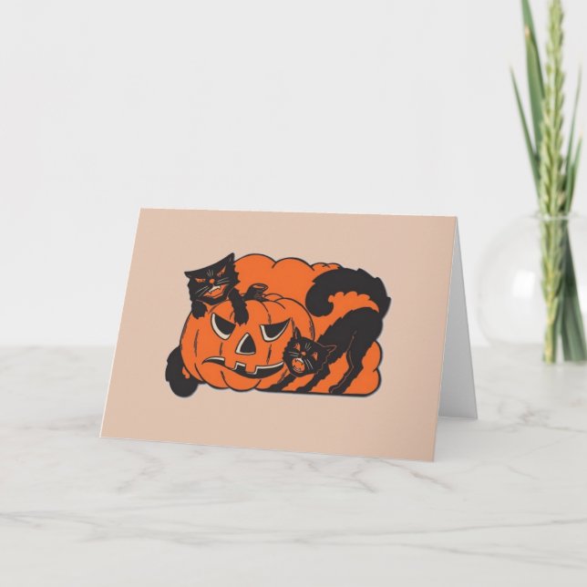 Carte de voeux Halloween vintage (Devant)