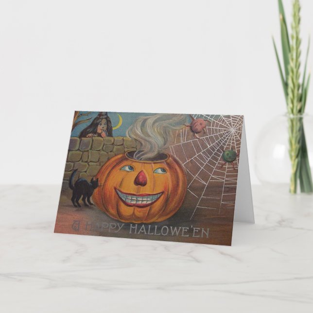 Carte de voeux Halloween vintage (Devant)