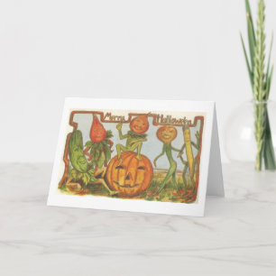 Carte de voeux Halloween vintage - Joyeux Hallowee