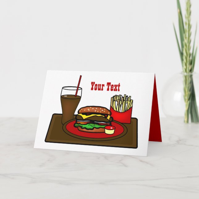 Carte de voeux Hamburger Platter (Devant)