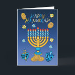 Carte de voeux Hanoukka avec Menorah<br><div class="desc">Jolie carte de voeux Hanoukka avec Menorah</div>