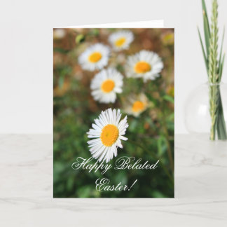 Carte de voeux Happy Belated Easter Daisy Flowers