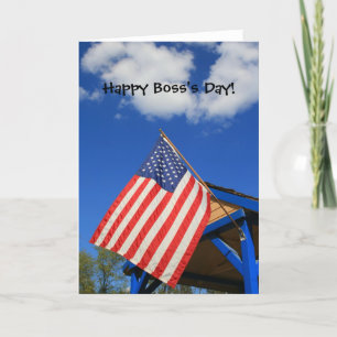 Carte de voeux Happy Boss's Day American Flag