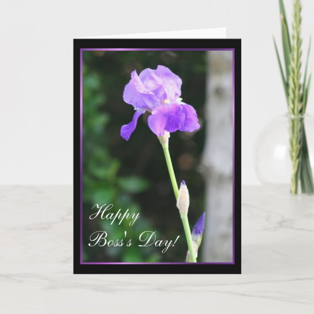 Carte de voeux Happy Boss's Day Iris (Devant)