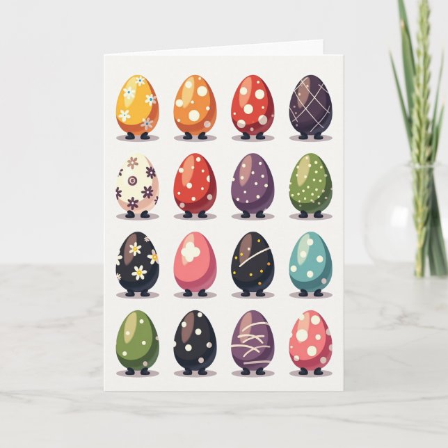 Carte de vœux Happy Egg Friends (Devant)