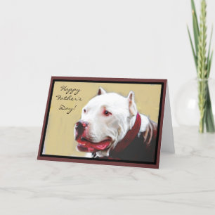 Carte de voeux Happy Fête des pères Pit Bull