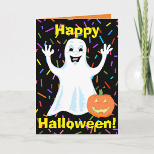 Carte de voeux Happy Ghost Halloween