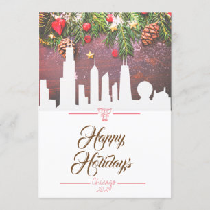 Carte de voeux Happy Holidays de Chicago
