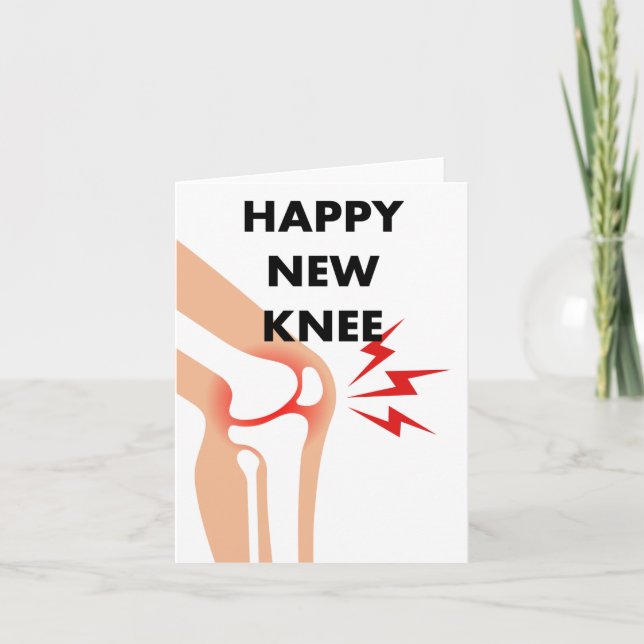 Carte de voeux Happy New Knee (vide) (Devant)