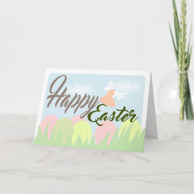 Carte de voeux Happy Pâques Pastel Colors (Devant)