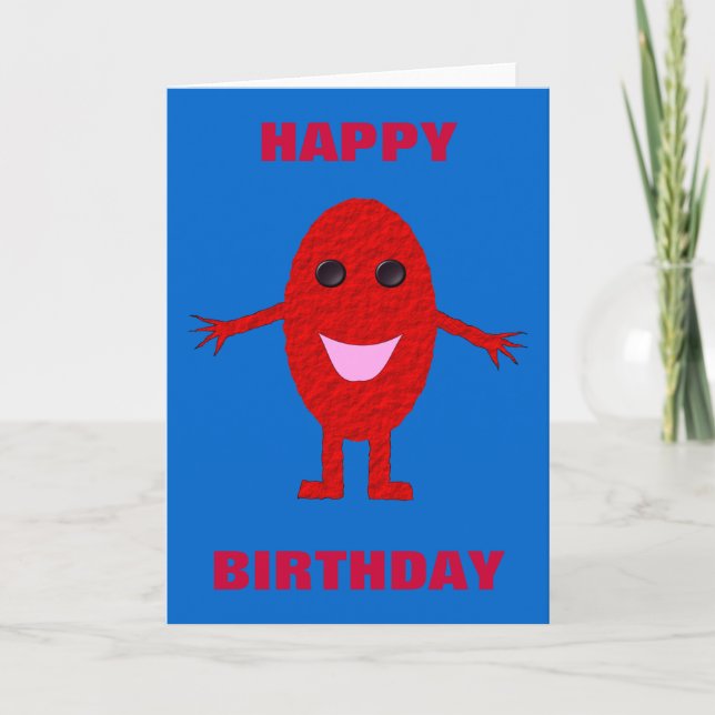 Carte de voeux Happy Red Grape personnalisable (Devant)