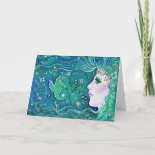 Carte de voeux Harmony Mermaid par Renee Lavoie