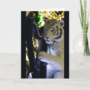 Carte de vœux Harpe du Tigre Blanc