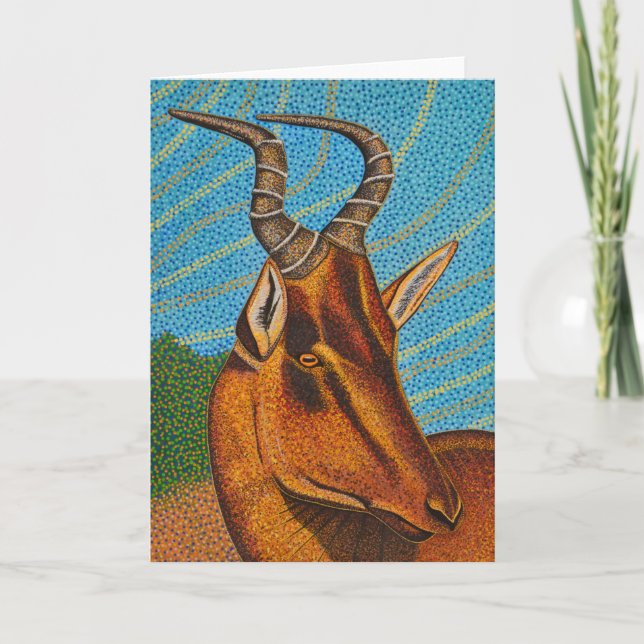 Carte de voeux Hartebeest (Devant)