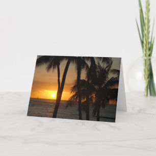 Carte de voeux Hawaiian Sunset vierge