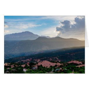 Carte de voeux Hazy Pikes Peak Sunset