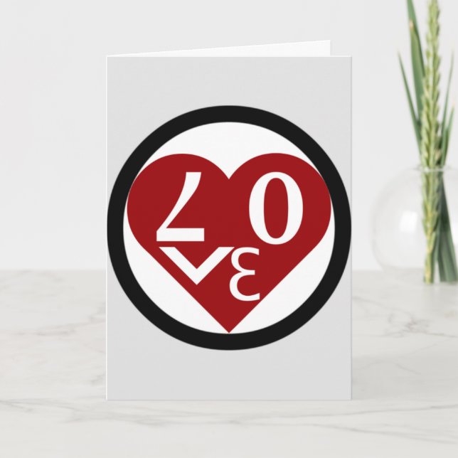 Carte de voeux Heart Love "Be My Valentine" (Devant)