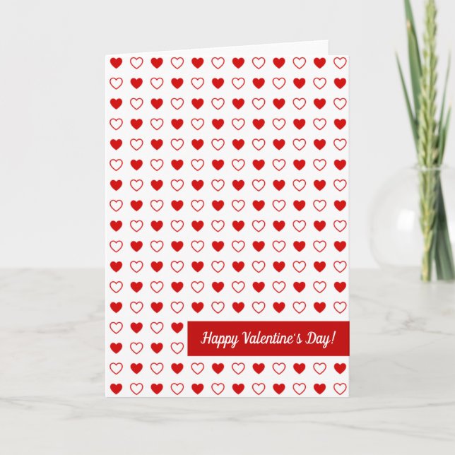 Carte de vœux Hearts Folded (Devant)