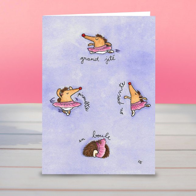 carte de vœux HEDGEHOG BALLET par Nicole Janes (Créateur téléchargé)