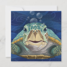 Carte de vœux Hello Turtle