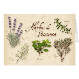 Carte de voeux Herbes de Provence Recette