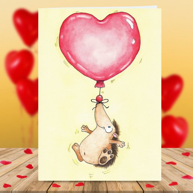 Carte de vœux HÉRISSON BALLOON par Nicole Janes (Créateur téléchargé)