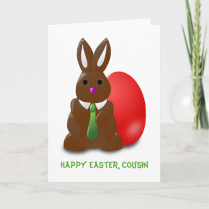 Carte de voeux heureuse de cousin de Pâques de