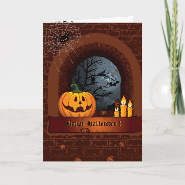 Carte de voeux heureuse de Halloween (Devant)