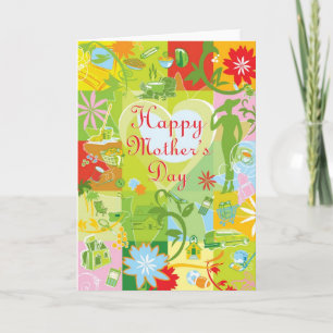 Carte de voeux heureuse du jour de mère